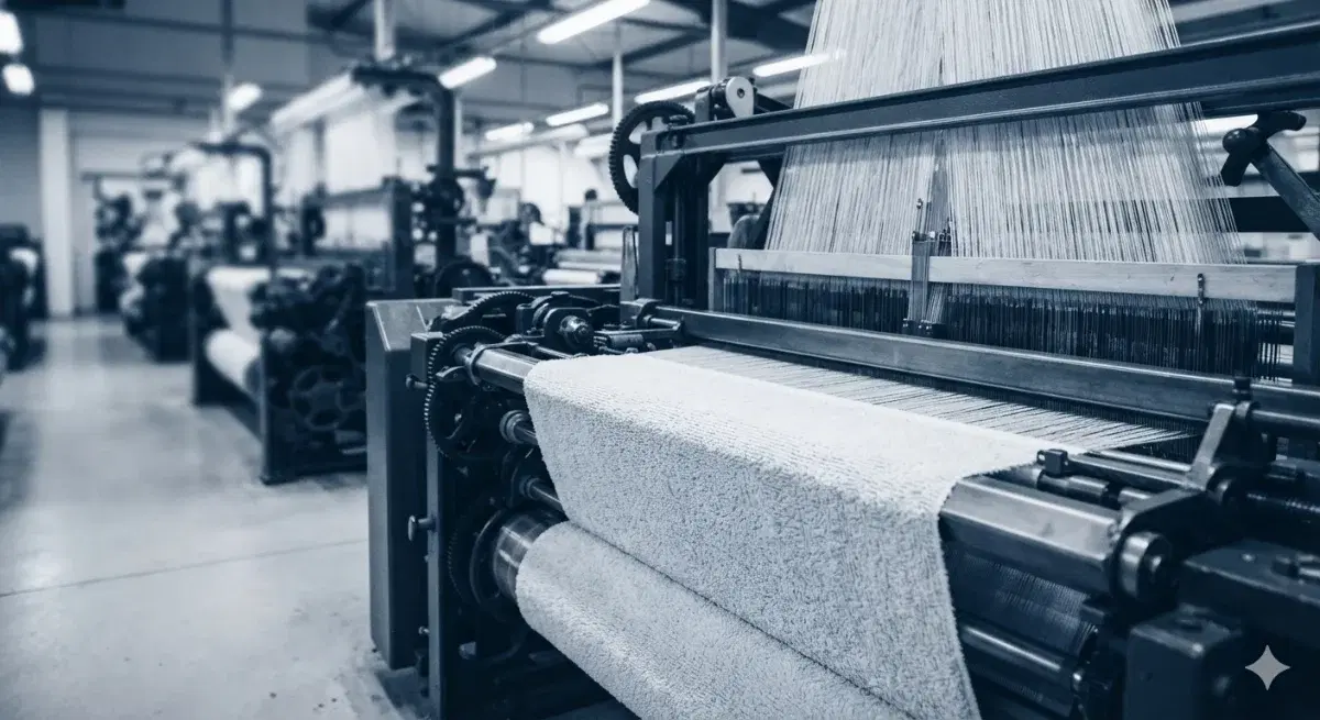 Terry loom — loop pile forming at the fell